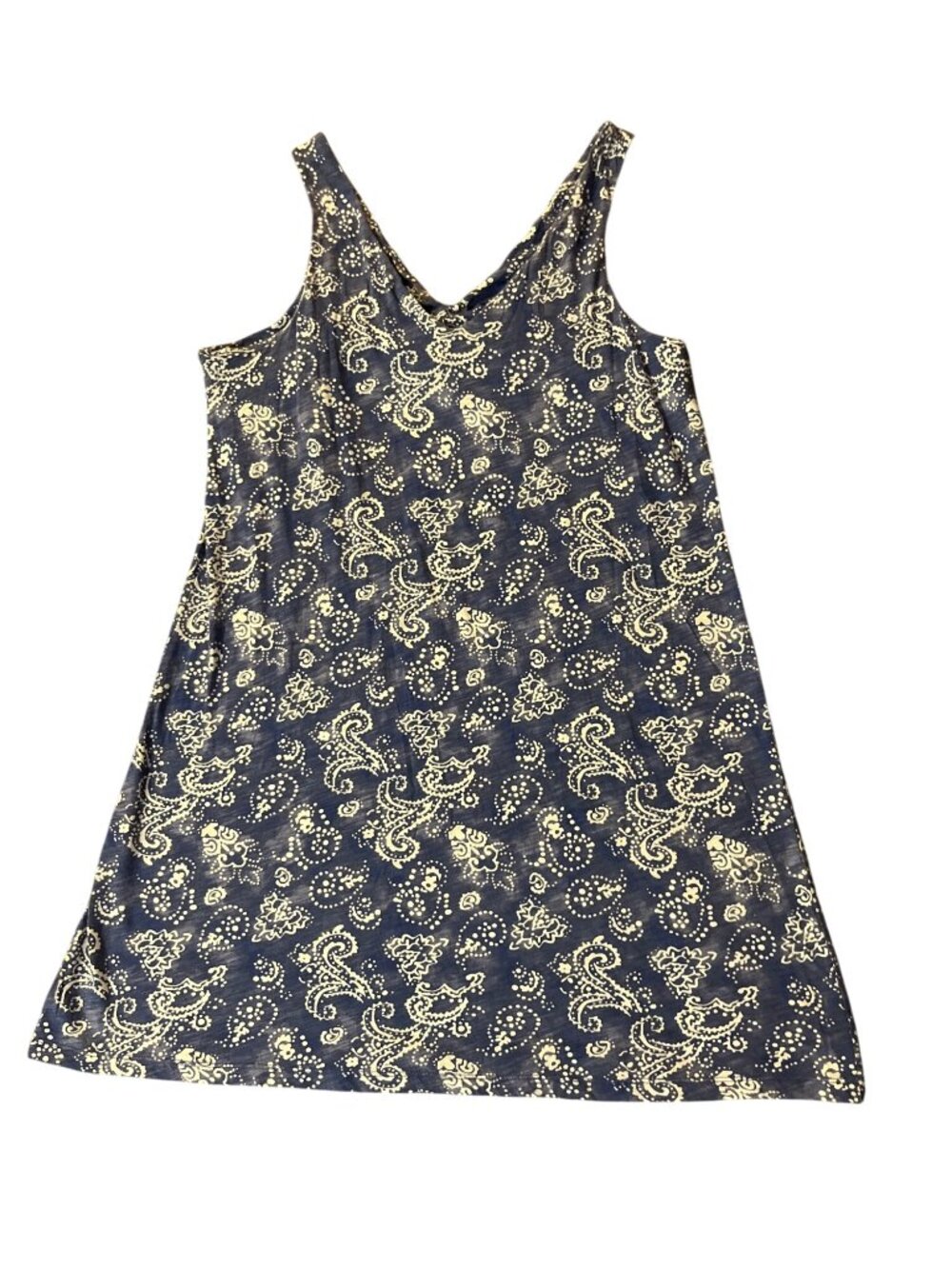 Lauren Ralph Lauren Cotton Dress Womens M Blue White Floral Summer Beach Tunic - Picture 4 of 10